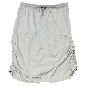 Wild Fable Gray Ruched Drawstring Cargo Skirt Elastic Waist Y2K Retro Size XXL